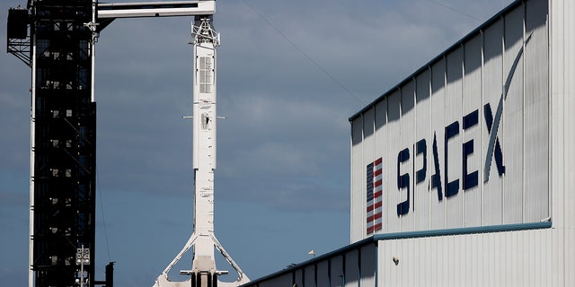 The SpaceX Falcon 9 rocket and Crew Dragon capsule on launch Pad 39A at NASA's Kennedy Space Center on November 09, 2021 in Cape Canaveral, Florida.